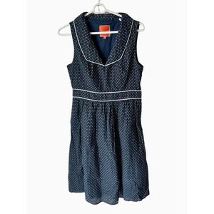 Womens medium ModCloth sleeveless casual dress navy/white, NWOT